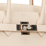 Hermes Birkin 30 Craie Togo Palladium Hardware