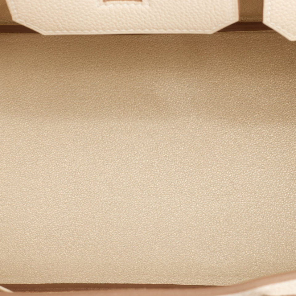 Hermes Birkin 30 Craie Togo Palladium Hardware