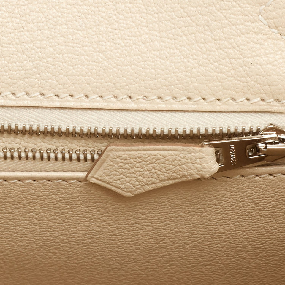Hermes Birkin 30 Craie Togo Palladium Hardware