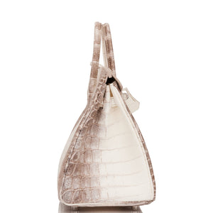 Hermes Birkin 25 Himalaya Niloticus Crocodile Palladium Hardware