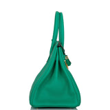 Hermes Birkin 30 Menthe Clemence Gold Hardware