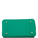 Hermes Birkin 30 Menthe Clemence Gold Hardware