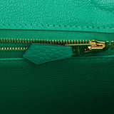 Hermes Birkin 30 Menthe Clemence Gold Hardware