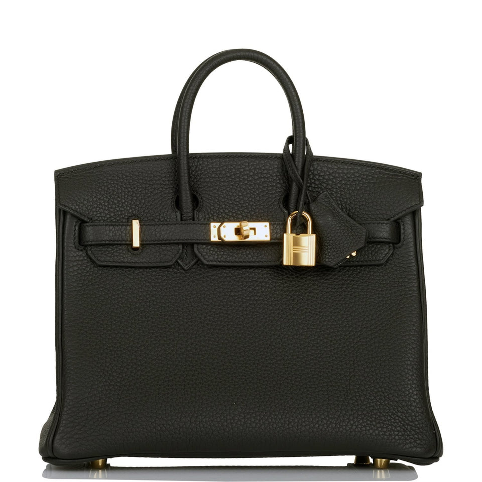 Hermes Birkin 25 Black Togo Gold Hardware