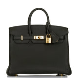 Hermes Birkin 25 Black Togo Gold Hardware