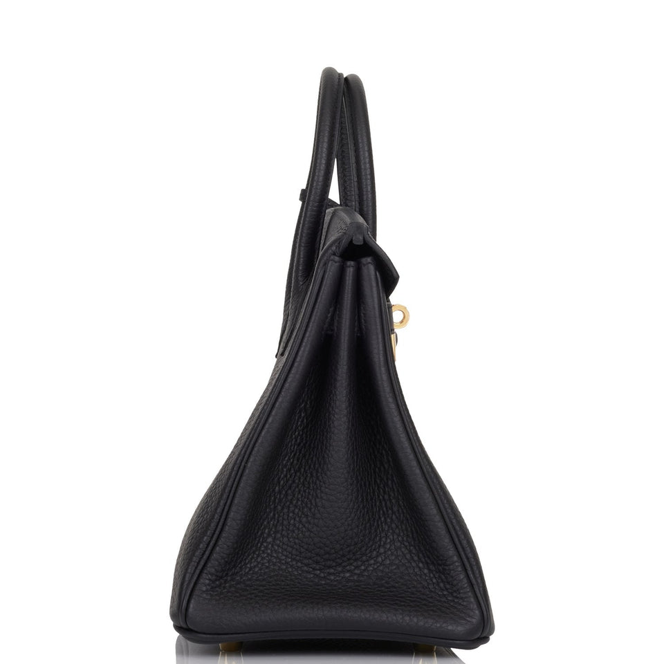 Hermes Birkin 25 Black Togo Gold Hardware
