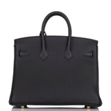 Hermes Birkin 25 Black Togo Gold Hardware