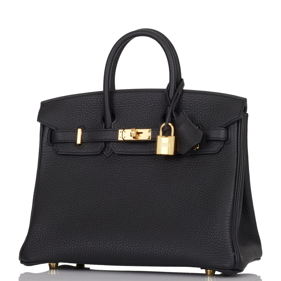 Hermes Birkin 25 Black Togo Gold Hardware