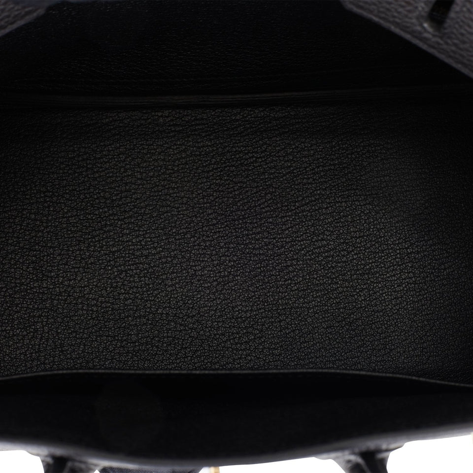 Hermes Birkin 25 Black Togo Gold Hardware