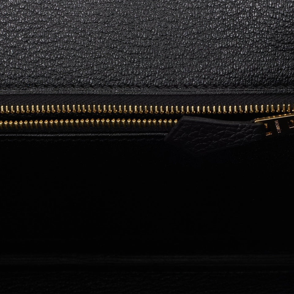 Hermes Birkin 25 Black Togo Gold Hardware