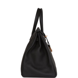 Hermes Birkin 35 Black Togo Rose Gold Hardware