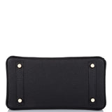 Hermes Birkin 25 Black Matte Alligator and Togo Touch Rose Gold Hardware