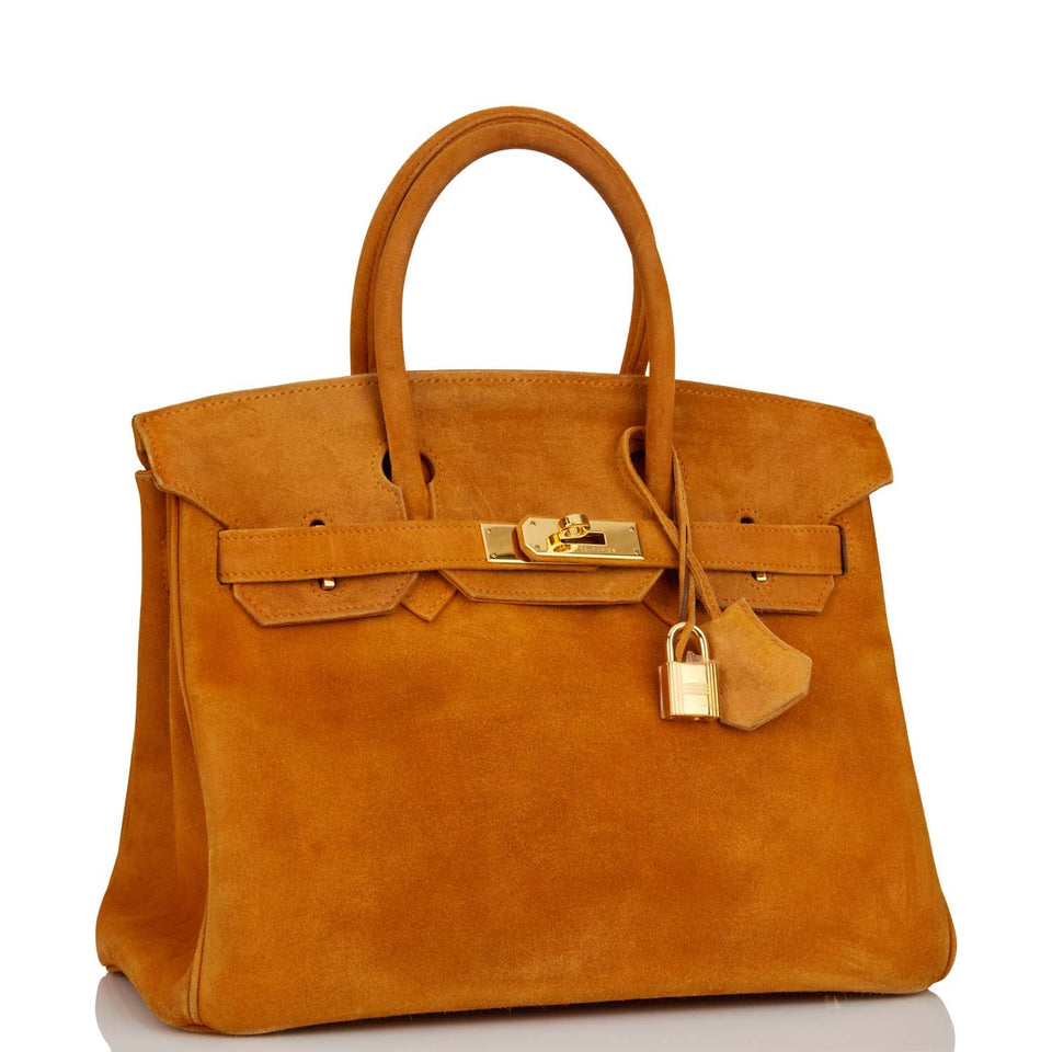 Vintage Hermes Birkin 30 Potiron Doblis Gold Hardware