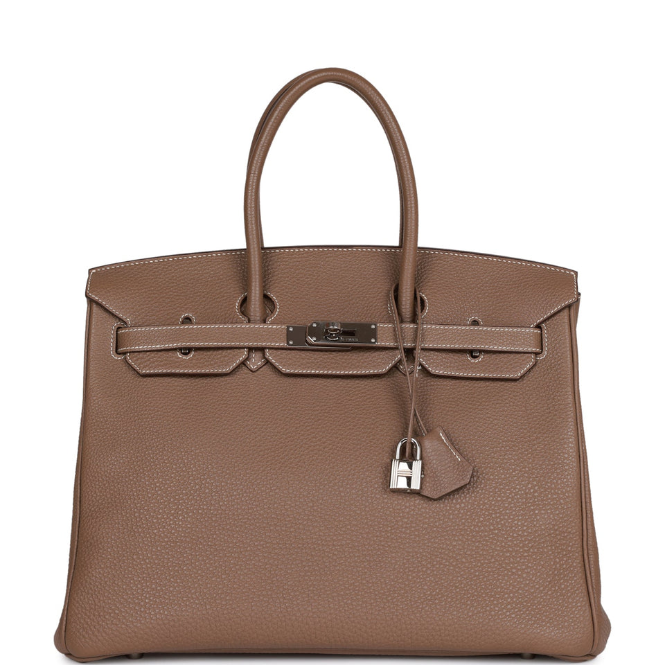 Hermes Birkin 35 Etoupe Togo Palladium Hardware