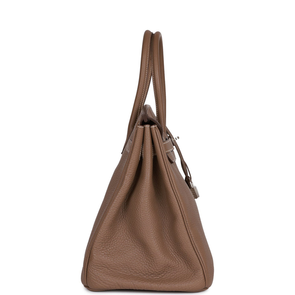 Hermes Birkin 35 Etoupe Togo Palladium Hardware