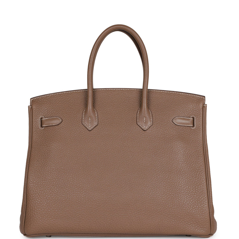 Hermes Birkin 35 Etoupe Togo Palladium Hardware