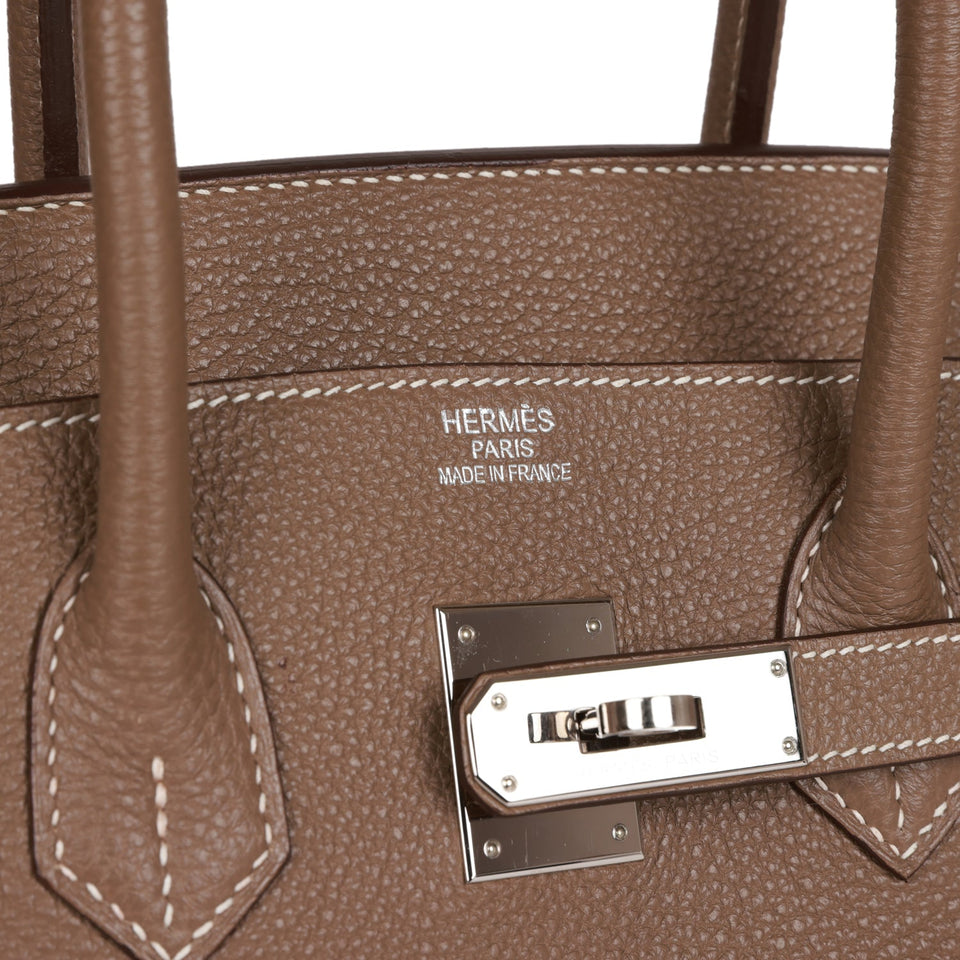 Hermes Birkin 35 Etoupe Togo Palladium Hardware