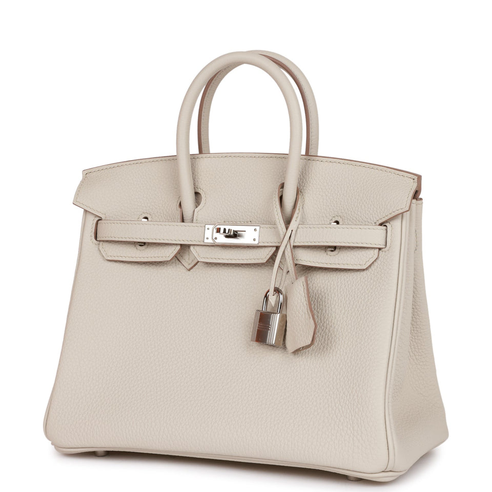 Hermes Birkin 25 Beton Togo Palladium Hardware