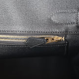 Hermes Birkin 30 Black Shiny Niloticus Crocodile Gold Hardware