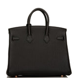 Hermes Birkin 25 Black Togo Rose Gold Hardware