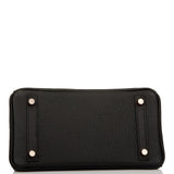 Hermes Birkin 25 Black Togo Rose Gold Hardware
