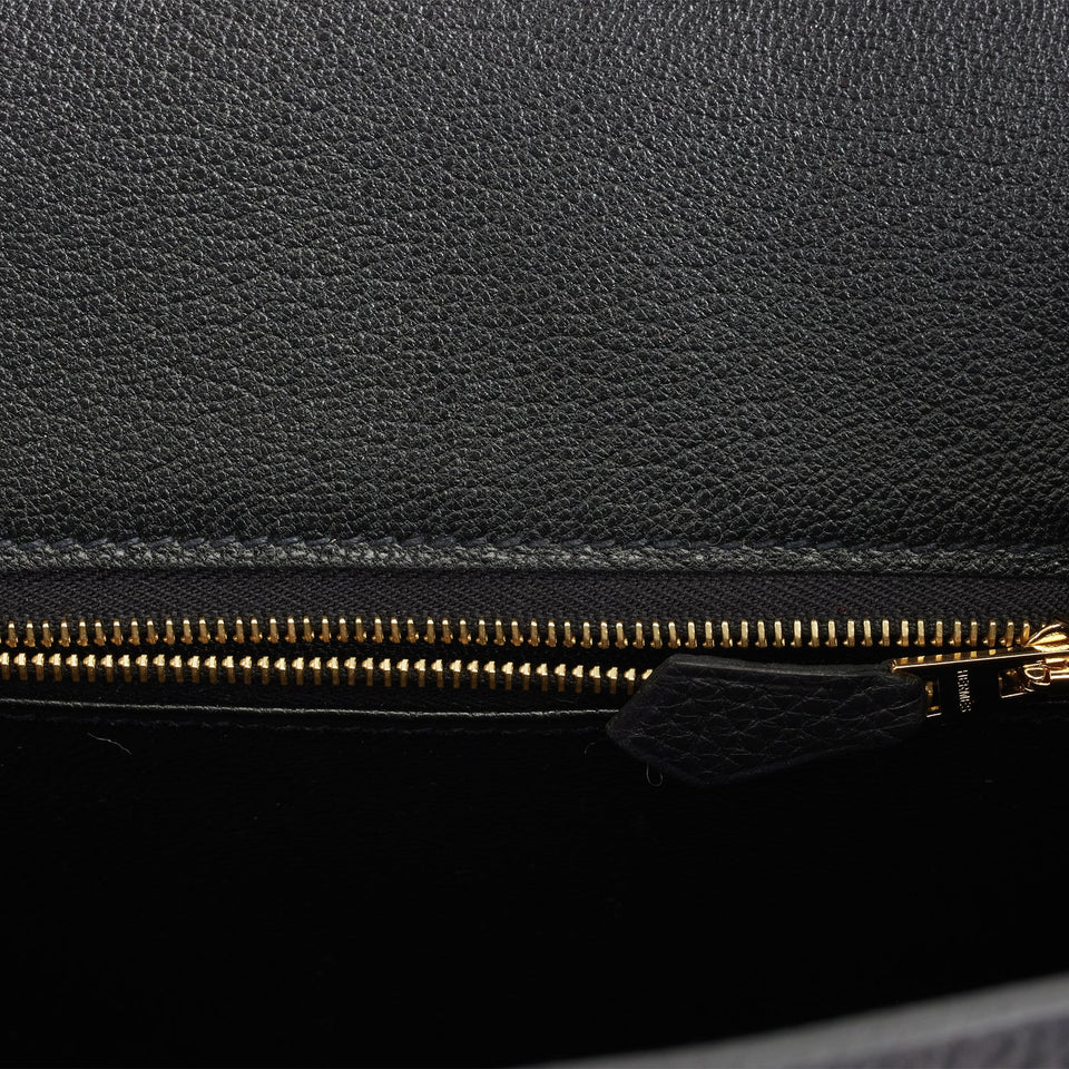 Hermes Birkin 25 Black Togo Rose Gold Hardware