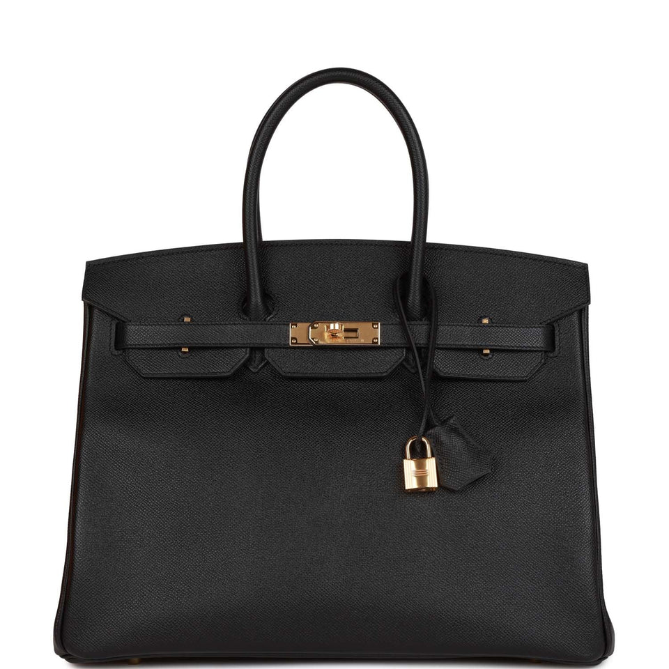 Hermes Birkin 35 Black Epsom Gold Hardware