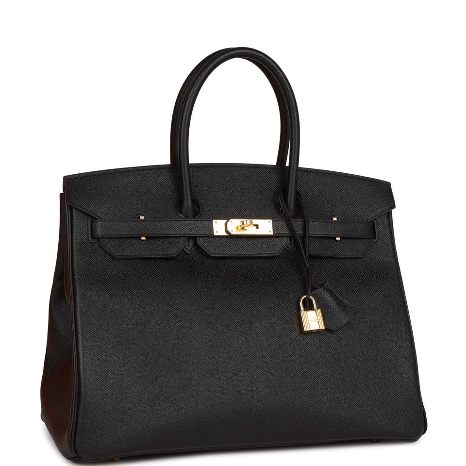 Hermes Birkin 35 Black Epsom Gold Hardware