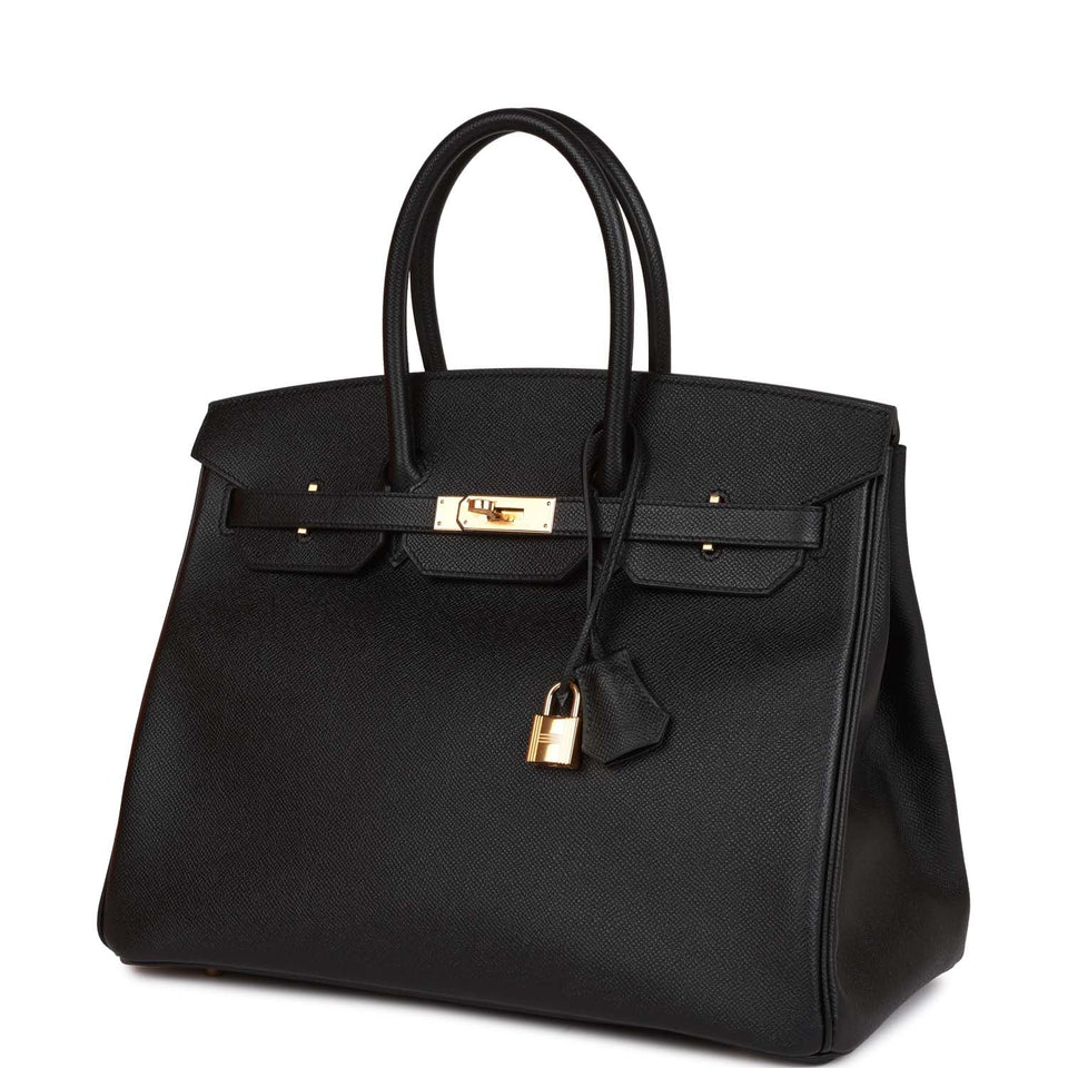 Hermes Birkin 35 Black Epsom Gold Hardware