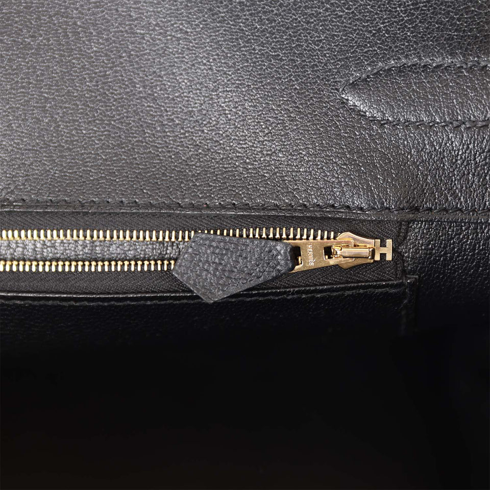 Hermes Birkin 35 Black Epsom Gold Hardware