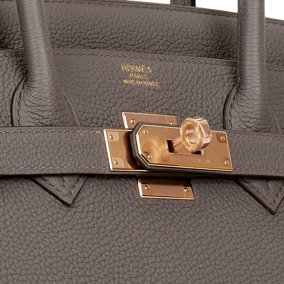 Hermes Birkin 30 Etain Togo Rose Gold Hardware