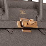 Hermes Birkin 30 Etain Togo Rose Gold Hardware