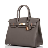 Hermes Birkin 30 Etain Togo Rose Gold Hardware