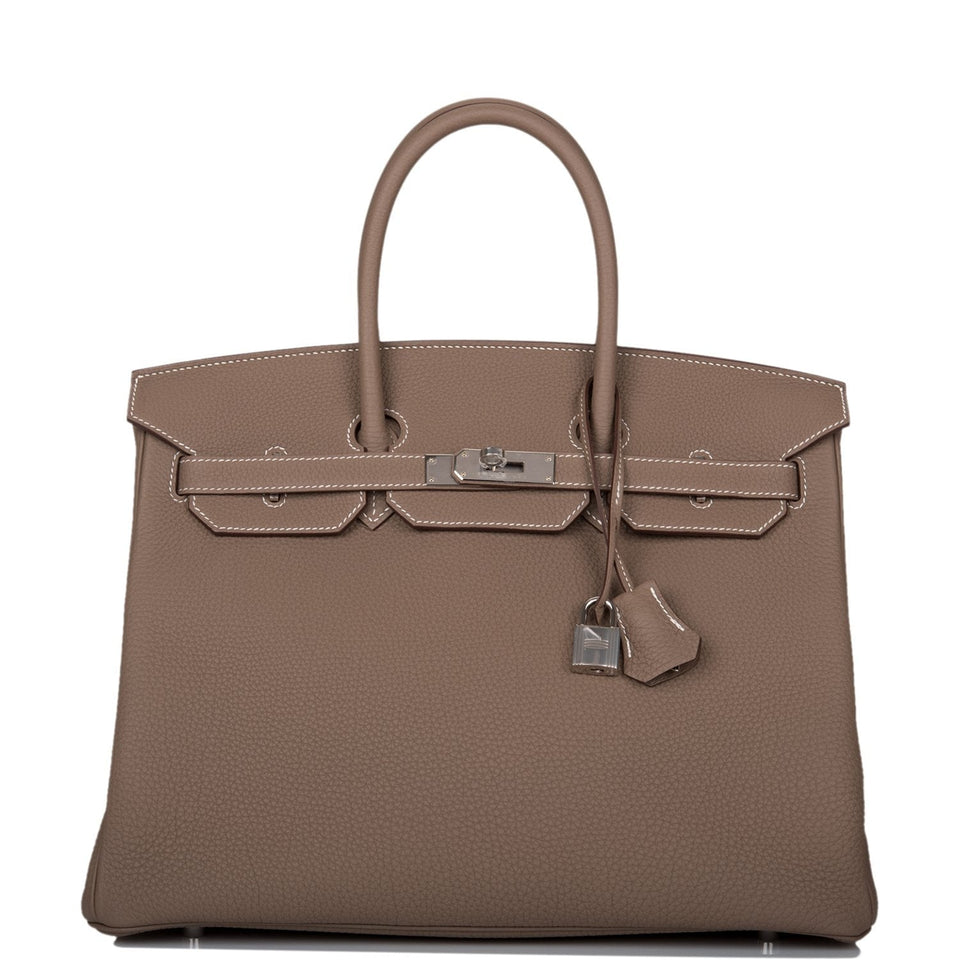 Hermes Birkin 35 Etoupe Togo Palladium Hardware