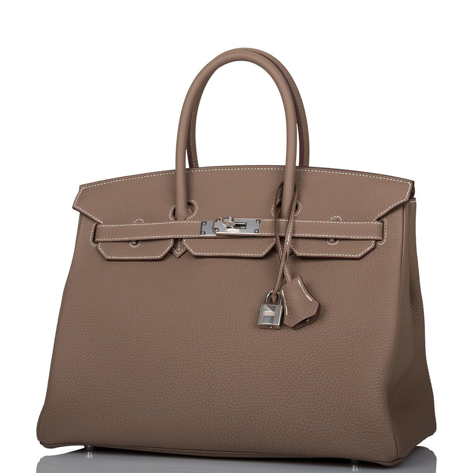Hermes Birkin 35 Etoupe Togo Palladium Hardware
