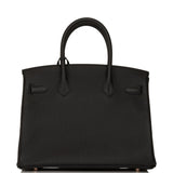 Hermes Birkin 30 Black Togo Rose Gold Hardware