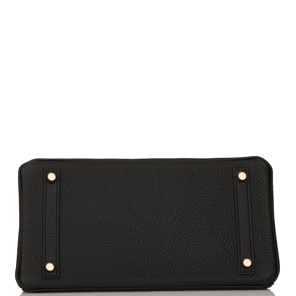 Hermes Birkin 30 Black Togo Rose Gold Hardware