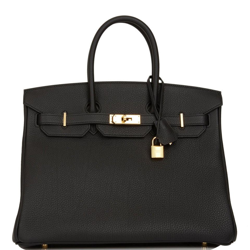 Hermes Birkin 35 Black Togo Gold Hardware