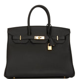 Hermes Birkin 35 Black Togo Gold Hardware