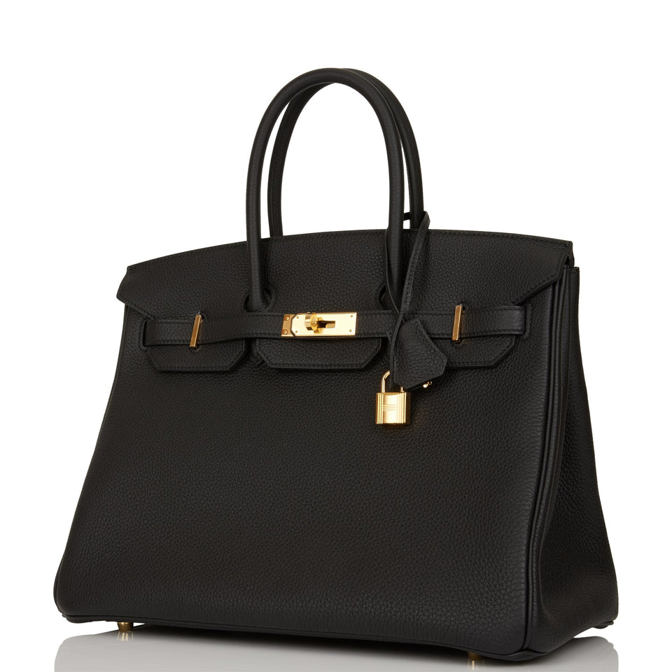 Hermes Birkin 35 Black Togo Gold Hardware