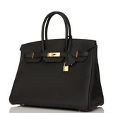 Hermes Birkin 35 Black Togo Gold Hardware