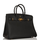 Hermes Birkin 35 Black Togo Gold Hardware