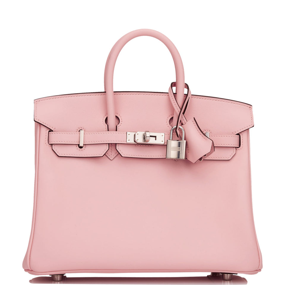 Hermes Birkin 25 Rose Sakura Jonathan Palladium Hardware