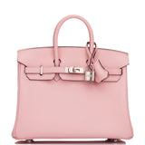 Hermes Birkin 25 Rose Sakura Jonathan Palladium Hardware