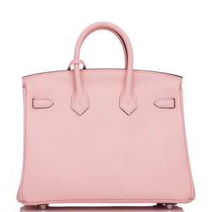 Hermes Birkin 25 Rose Sakura Jonathan Palladium Hardware