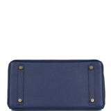 Hermes Birkin 30 Bleu Saphir Epsom Gold Hardware