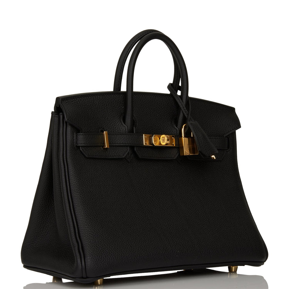 Hermes Birkin 25 Black Togo Gold Hardware
