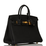 Hermes Birkin 25 Black Togo Gold Hardware
