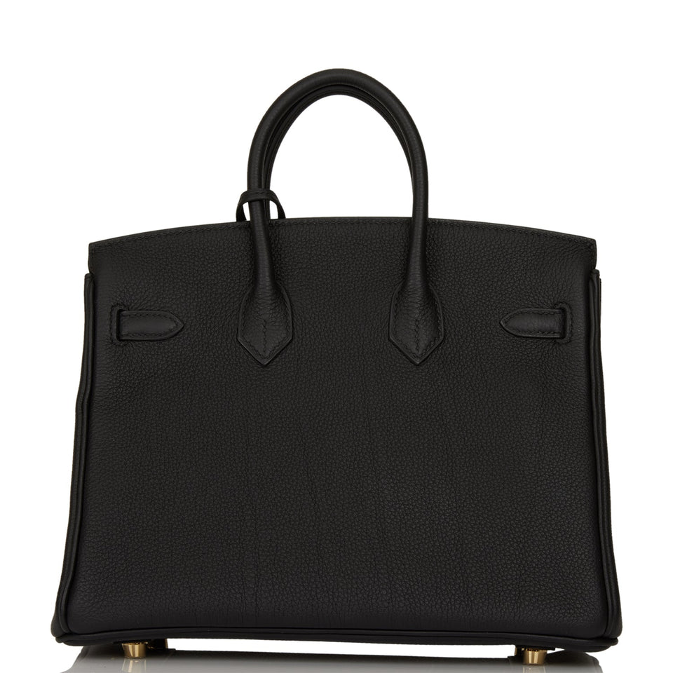 Hermes Birkin 25 Black Togo Gold Hardware