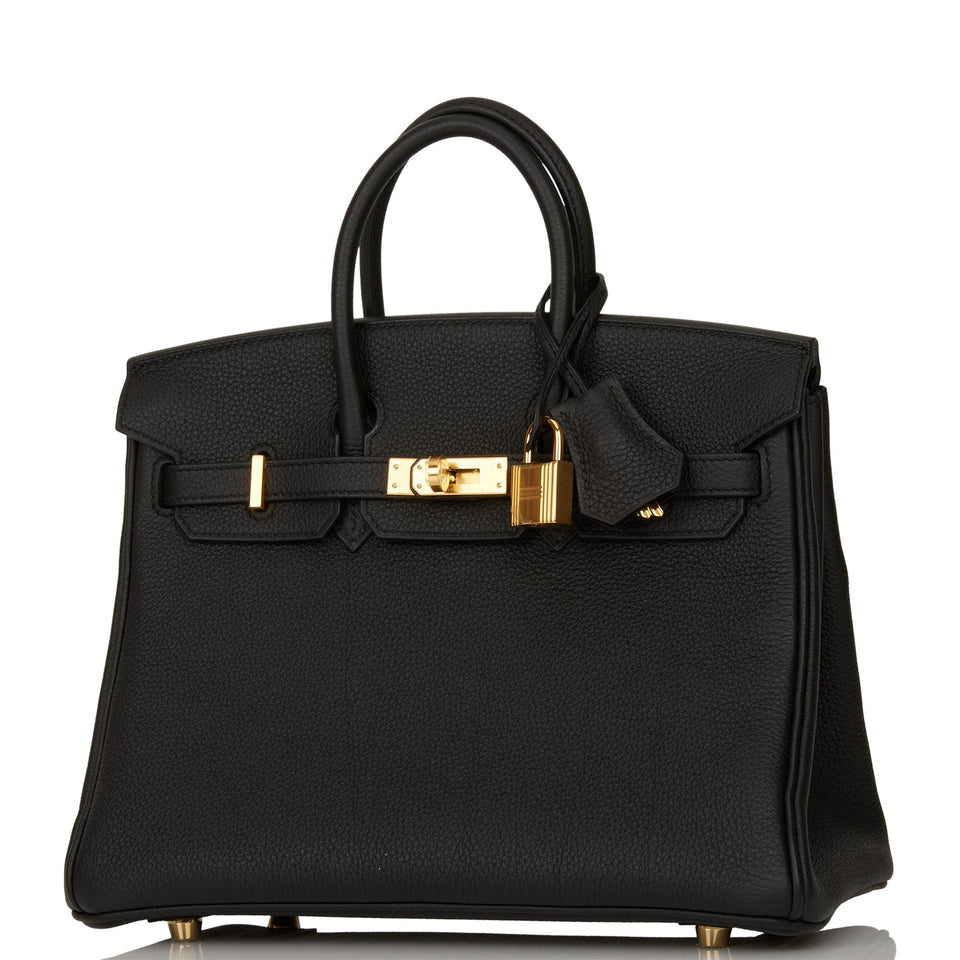 Hermes Birkin 25 Black Togo Gold Hardware